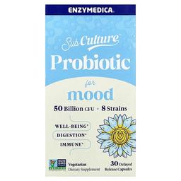 Enzymedica Subculture Probiotic For Mood 30 Delayed Release Capsules