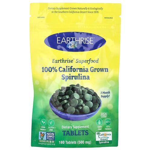 Earthrise 100 California Grown Spirulina 500 Mg 180 Tablets
