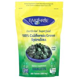 Earthrise 100 California Grown Spirulina 500 Mg 360 Tablets