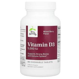 Terry Naturally Vitamin D3 Mixed Berry 5 000 Iu 90 Chewable Tablets