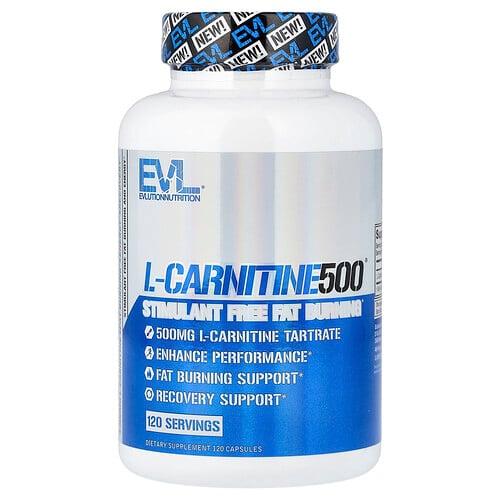 Evlution Nutrition L Carnitine500 500 Mg 120 Capsules