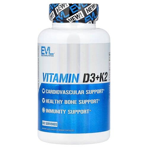 Evlution Nutrition Vitamin D3 K2 60 Veggie Capsules product image