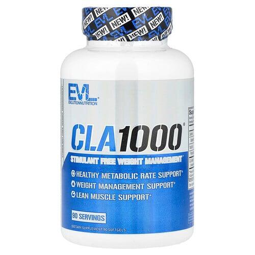 Evlution Nutrition Cla1000 Stimulant Free Weight Management 90 Softgels 1 000 Mg Per Softgel