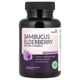 Futurebiotics Sambucus Elderberry With Zinc Vitamin C 60 Vegetarian Capsules
