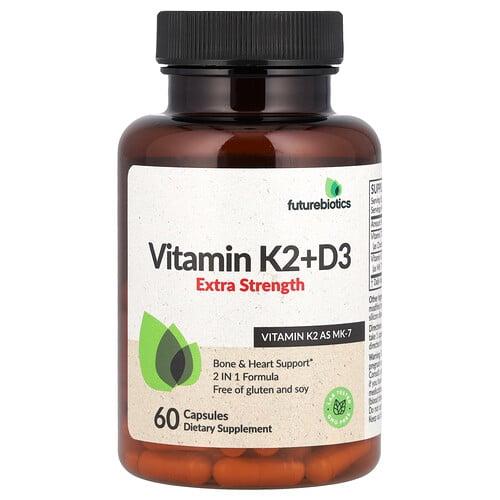 Futurebiotics Vitamin K2 D3 Extra Strength 60 Capsules