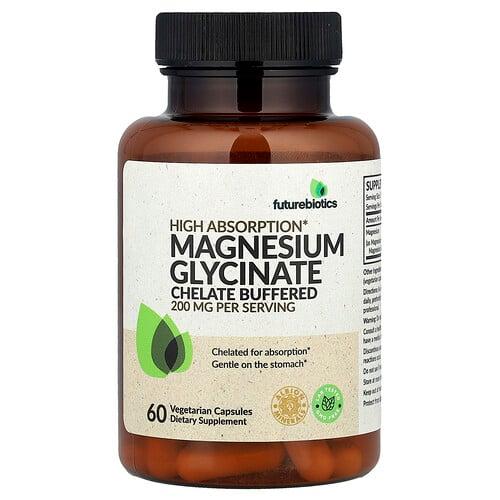 Futurebiotics Magnesium Glycinate 60 Vegetarian Capsules 100 Mg Per Capsule