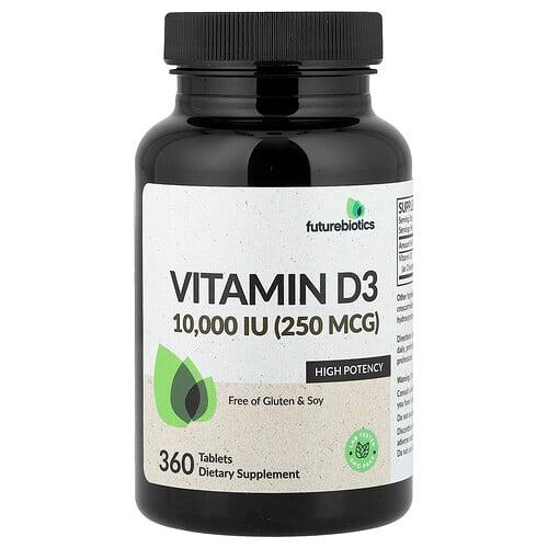 Futurebiotics Vitamin D3 250 Mcg 10 000 Iu 360 Tablets