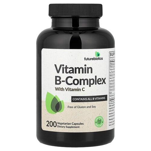 Futurebiotics Vitamin B Complex With Vitamin C 200 Vegetarian Capsules