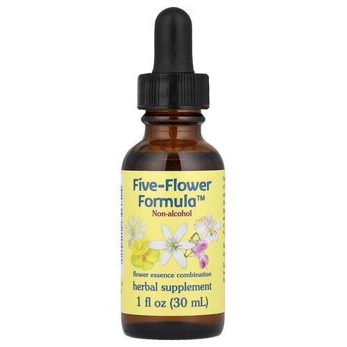 Flower Essence Services Five Flower Formula Flower Essence Combination Non Alcohol 1 Fl Oz 30 Ml