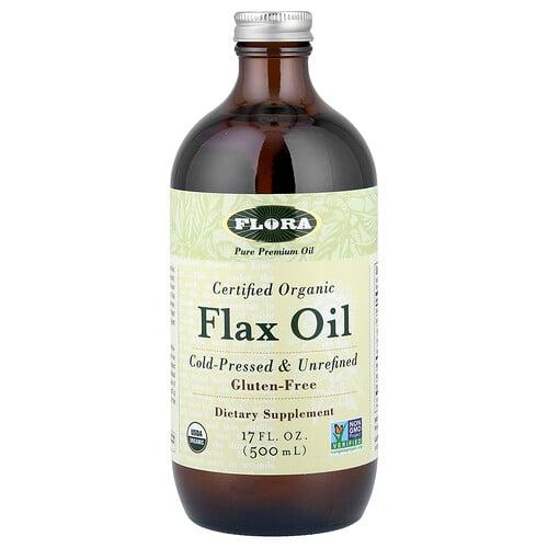 Flora Certified Organic Flax Oil 17 Fl Oz 500 Ml