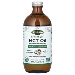 Flora Certified Organic Mct Oil Unflavored 14 G 17 Fl Oz 500 Ml