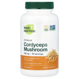 Fresh Nutrition Cordyceps Mushroom 500 Mg 90 Capsules