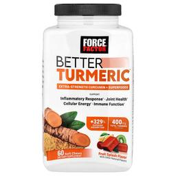 Force Factor Better Turmeric Curcumin Superfoods Fruit Splash 60 Soft Chews