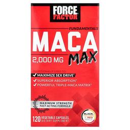 Force Factor Fundamentals Maca Max 2 000 Mg 120 Vegetable Capsules 500 Mg Per Capsule