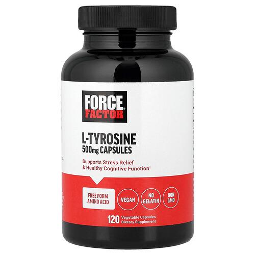 Force Factor, l-타이로신, 500mg, 베지 캡슐 120정 product image