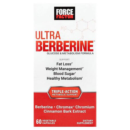 Force Factor Ultra Berberine Glucose Metabolism Formula 60 Vegetable Capsules