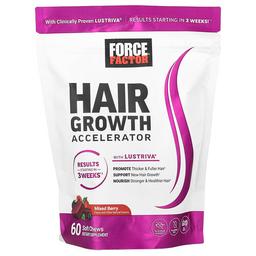 Force Factor Hair Growth Accelerator Mixed Berry 60 Soft Chews