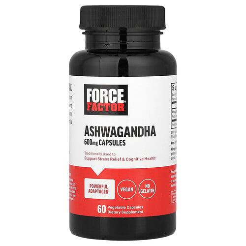 Force Factor Ashwagandha 600 Mg 60 Vegetable Capsules