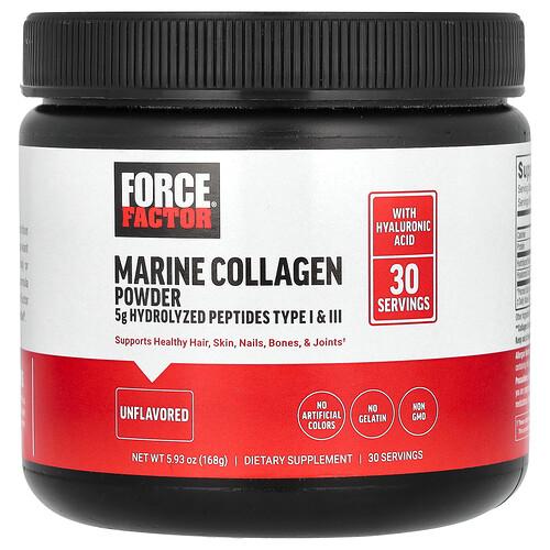 Force Factor Marine Collagen Powder Unflavored 5 93 Oz 168 G product image