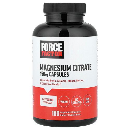 Force Factor Magnesium Citrate 150 Mg 180 Vegetable Capsules