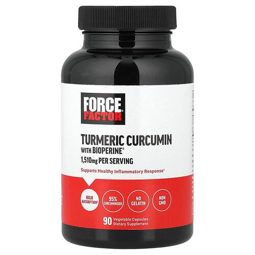 Force Factor Turmeric Curcumin With Bioperine 90 Vegetable Capsules