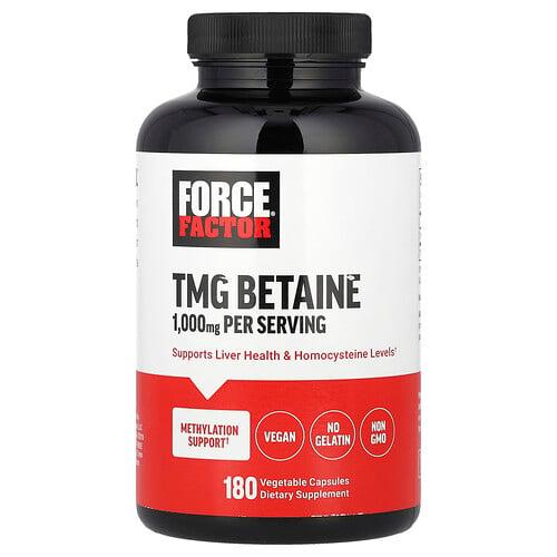 Force Factor Tmg Betaine 180 Vegetable Capsules 500 Mg Per Capsule