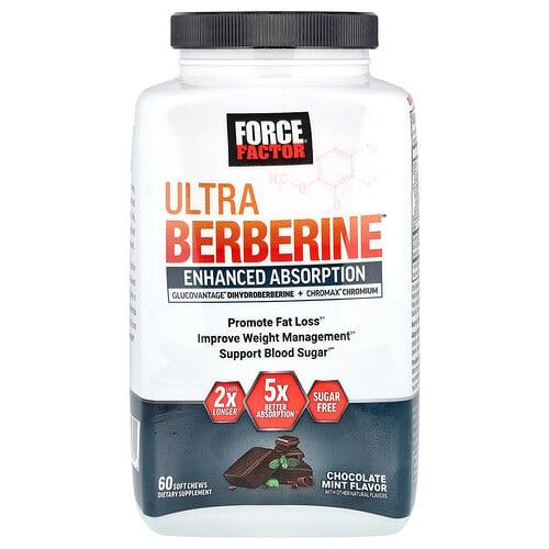 Force Factor Ultra Berberine Chocolate Mint 60 Soft Chews
