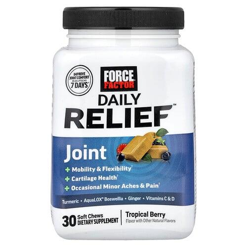 Force Factor Daily Relief Joint Tropical Berry 30 Soft Chews