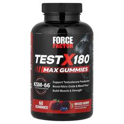 Force Factor Test X180 Max Gummies Mixed Berry 60 Gummies