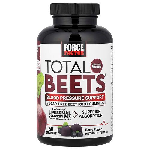 Force Factor Total Beets Gummies Blood Pressure Support Berry 60 Gummies