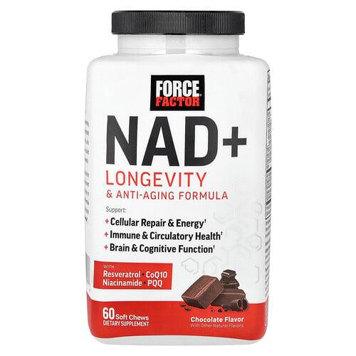 Force Factor Nad Longevity Anti Aging Formula Chocolate 60 Soft Chews