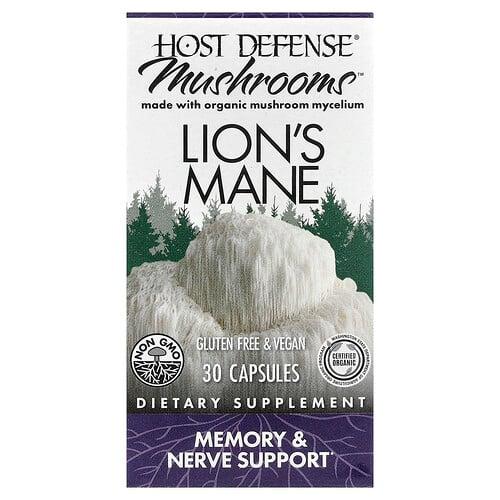 Host Defense Mushrooms Lion S Mane 30 Capsules 0 5 G Per Capsule