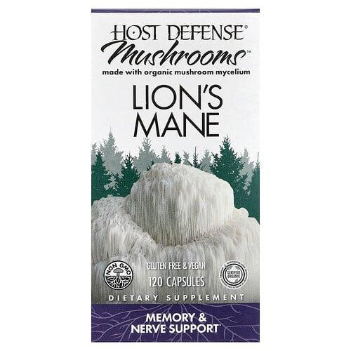 Host Defense Mushrooms Lion S Mane 120 Capsules 0 5 G Per Capsule