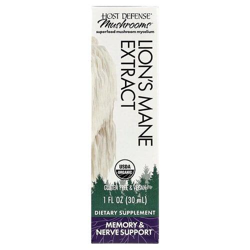 Host Defense Mushrooms Lion S Mane Extract 1 Fl Oz 30 Ml