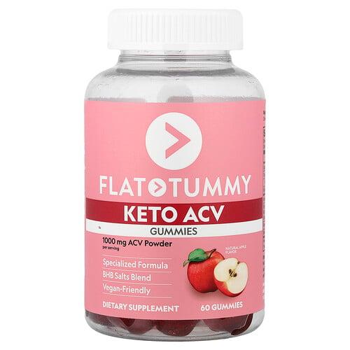 Flat Tummy Keto Acv Gummies Natural Apple 60 Gummies
