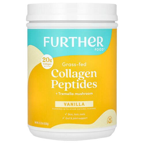 Further Food Grass Fed Collage Peptides Tremella Mushroom Vanilla 22 22 Oz 630 G product image