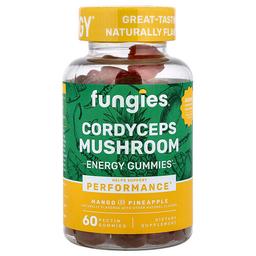Fungies Cordyceps Mushroom Energy Gummies Mango And Pineapple 60 Pectin Gummies