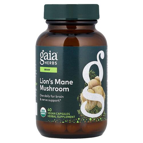 Gaia Herbs Lion S Mane Mushroom 40 Vegan Capsules