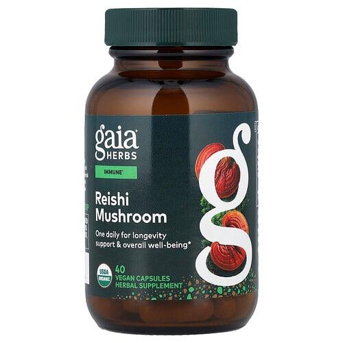 Gaia Herbs Reishi Mushroom 40 Vegan Capsules