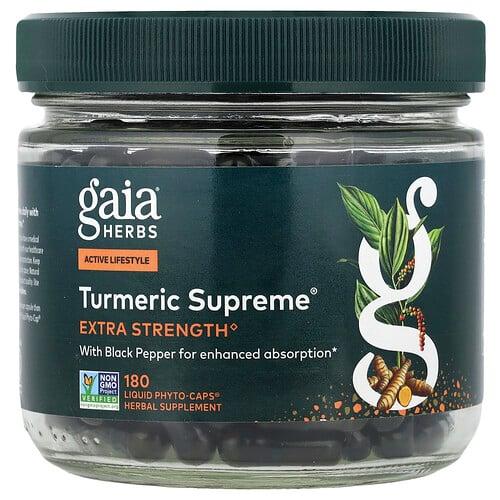 Gaia Herbs Turmeric Supreme 180 Liquid Phyto Caps