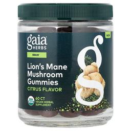 Gaia Herbs Lion S Mane Mushroom Gummies Citrus 60 Gummies