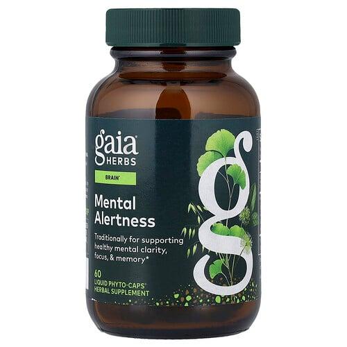 Gaia Herbs Mental Alertness 60 Liquid Phyto Caps 418 Mg Per Cap