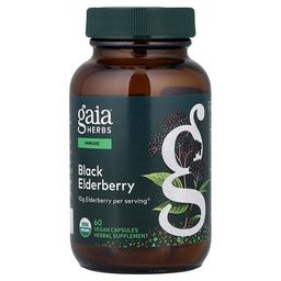 Gaia Herbs Black Elderberry 60 Vegan Capsules