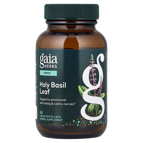 Gaia Herbs Holy Basil Leaf 60 Liquid Phyto Caps