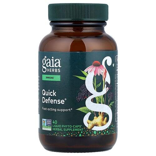 Gaia Herbs Quick Defense 40 Liquid Phyto Caps