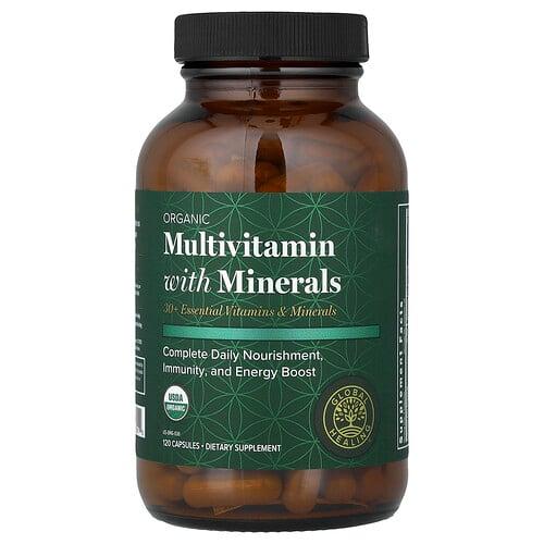 Global Healing Organic Multivitamin With Minerals 120 Capsules