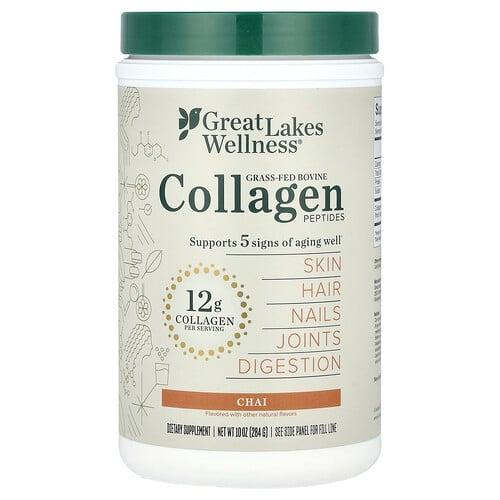 Great Lakes Wellness Grass Fed Bovine Collagen Peptides Chai 10 Oz 284 G