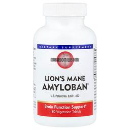 Mushroom Wisdom Lion S Mane Amyloban 180 Vegetarian Tablets