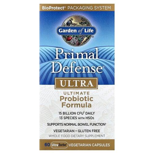 Garden Of Life Primal Defense Ultra Ultimate Probiotic Formula 60 Ultrazorbe Vegetarian Capsules