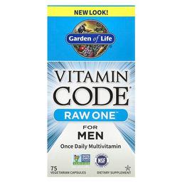 Garden Of Life Vitamin Code Raw One Once Daily Multivitamin For Men 75 Vegetarian Capsules